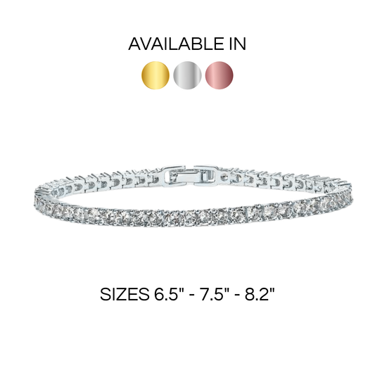 Cubic Zirconia Tennis Bracelet 3MM
