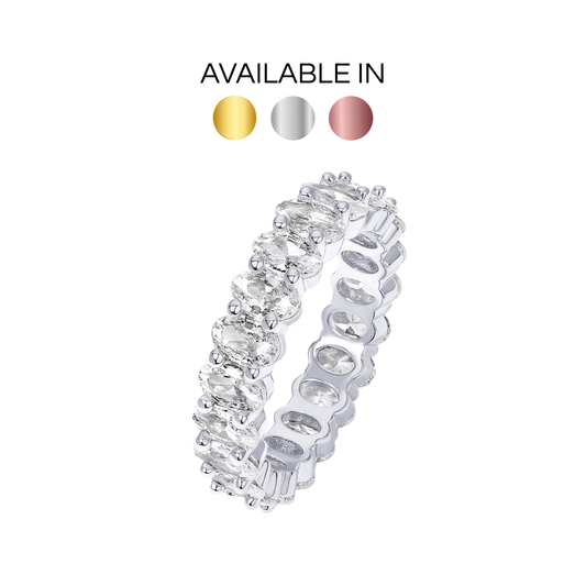 Eternity Oval Cubic Zirconia Ring