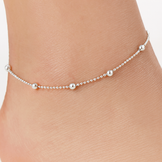 Anklet S925 Beads Sterling Silver