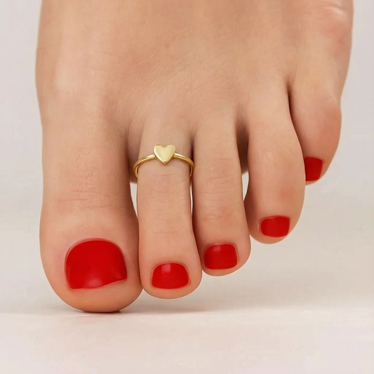 Toe Ring S925 Sterling Silver Heart