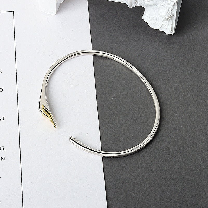 Silver Plated Swan Bangle