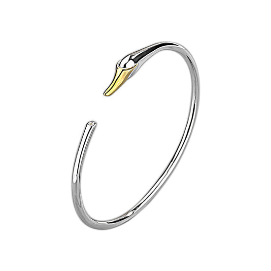 Silver Plated Swan Bangle