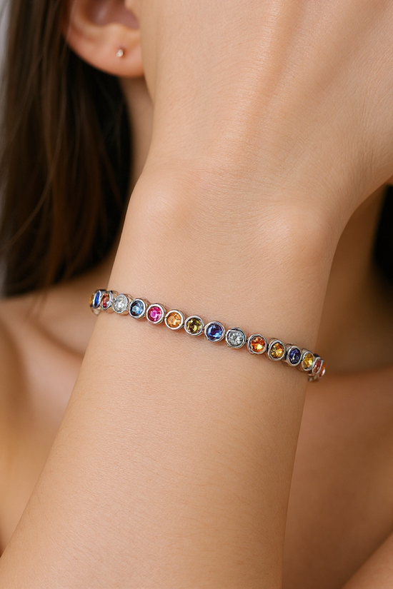 Rainbow Tennis Bracelet