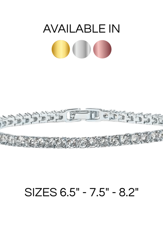 Cubic Zirconia Tennis Bracelet 3MM