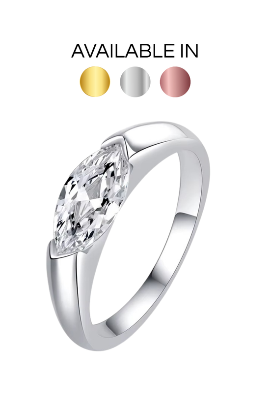 S925 Marquise Cut 1ct Moisannite Ring