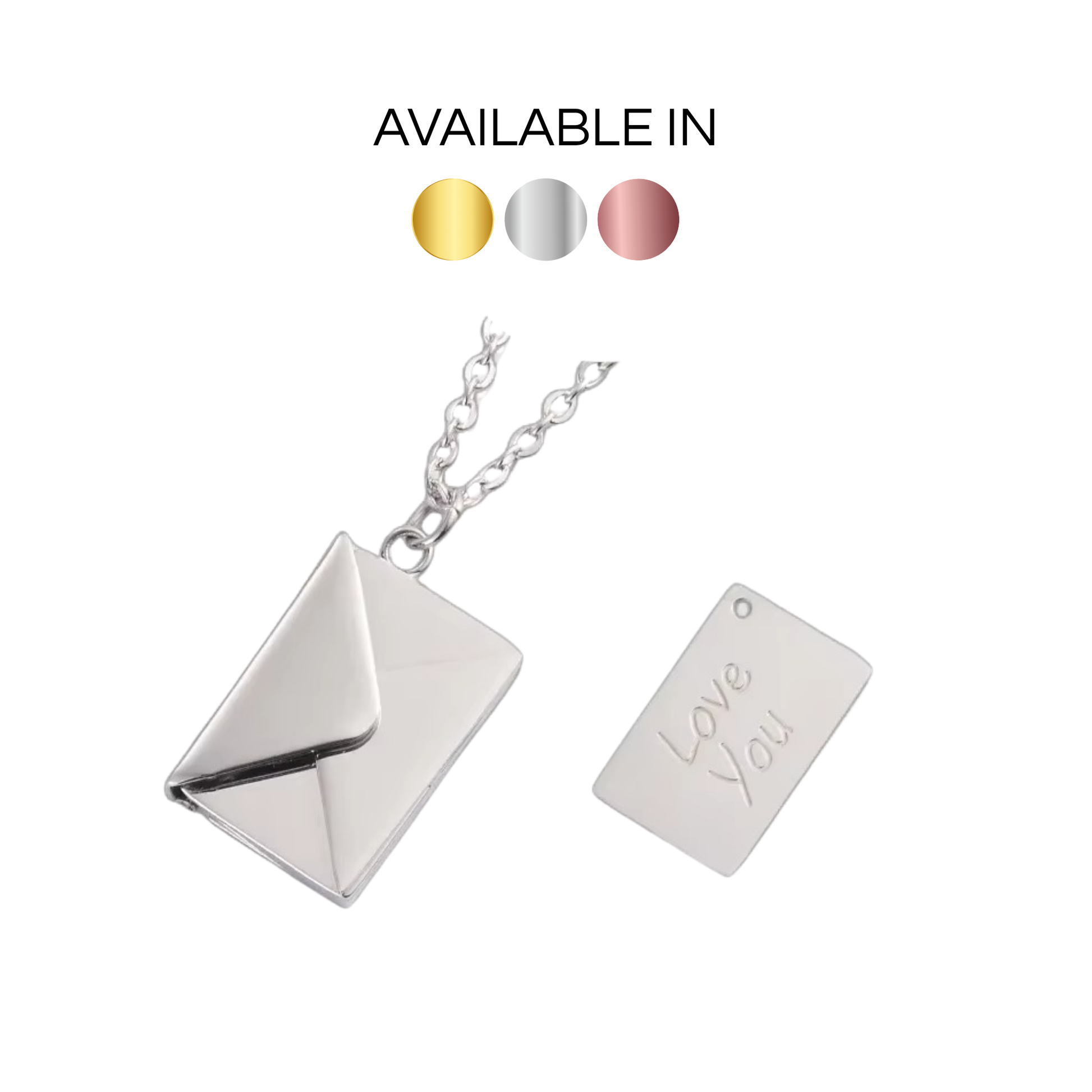 Love You Envelope Necklace