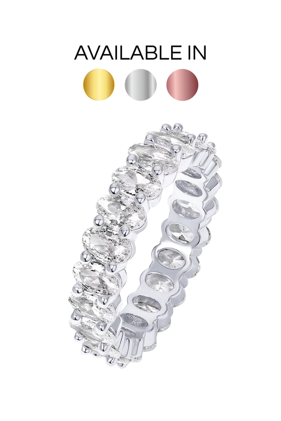 Eternity Oval Cubic Zirconia Ring