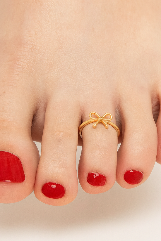 S925 Ribbon Toe Ring