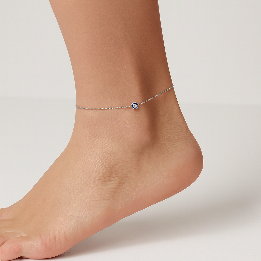 S925 Evil Eye Anklet