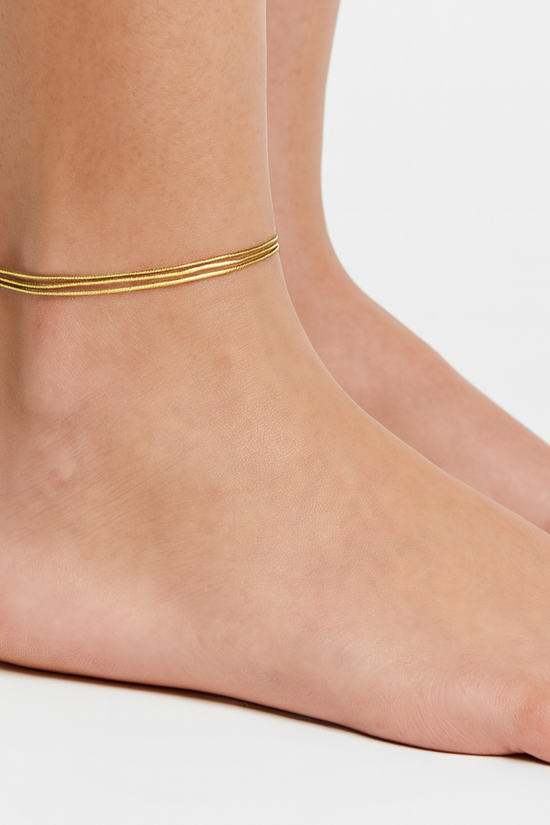 S925 Triple Layer Anklet