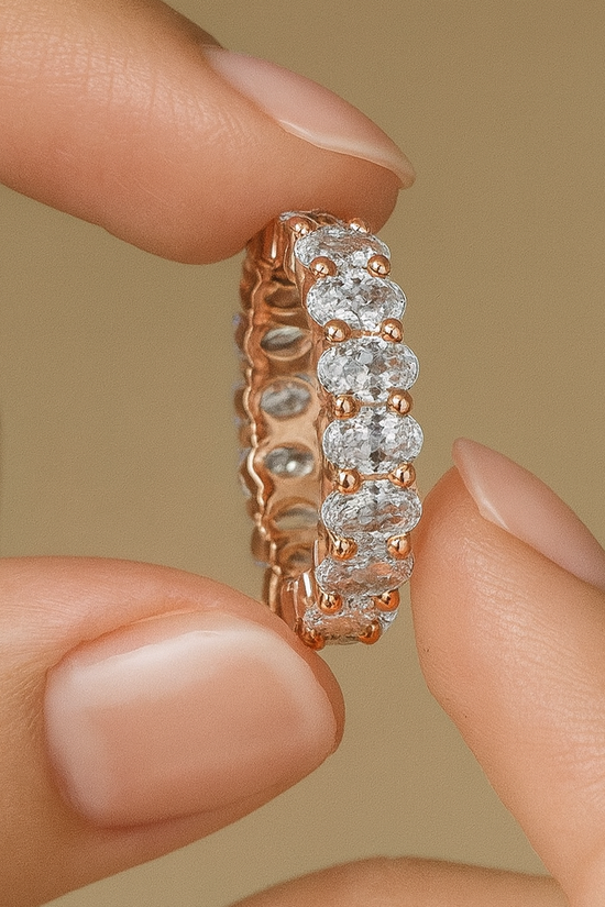 Eternity Oval Cubic Zirconia Ring