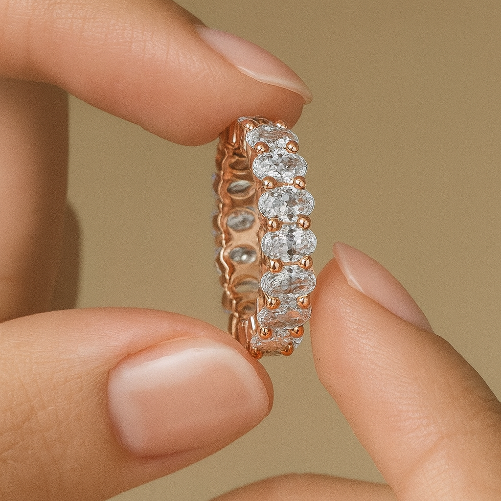 Eternity Oval Cubic Zirconia Ring