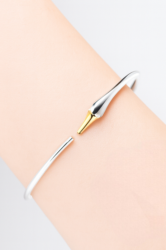 Silver Plated Swan Bangle
