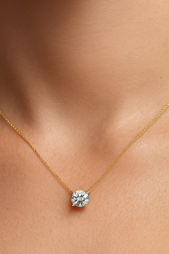 Solitaire Cubic Zirconia Necklace