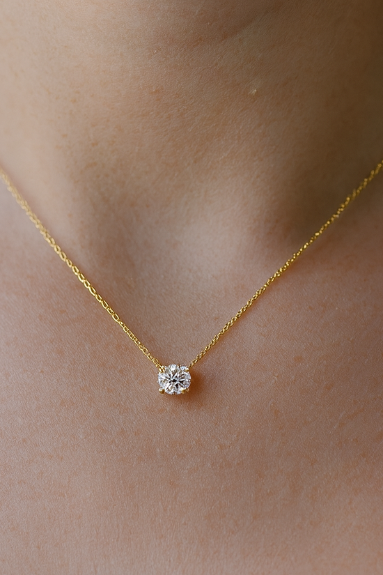 Solitaire Cubic Zirconia Necklace