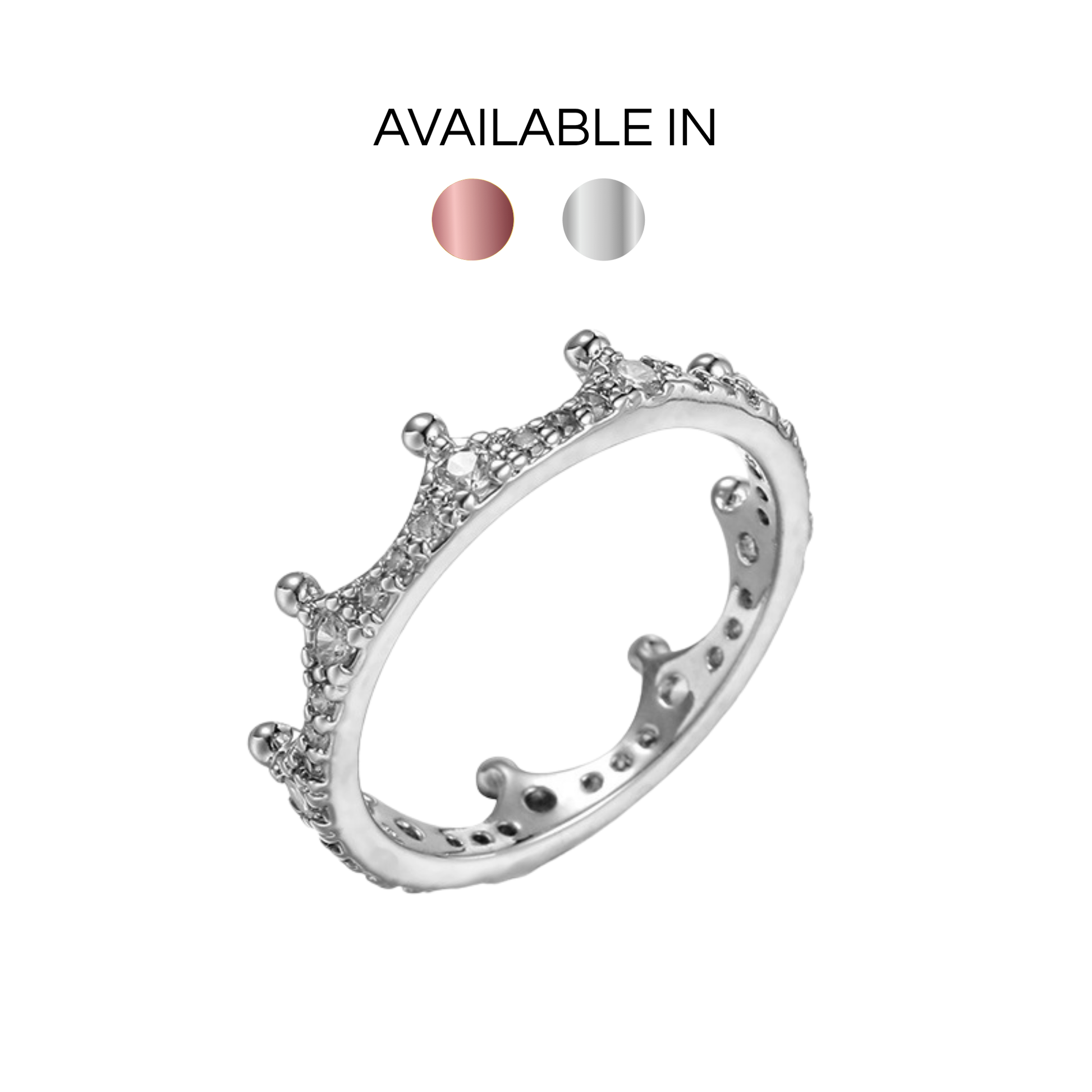 Eternity Crown Zirconia Ring