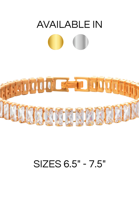 Rectangular Zirconia Tennis Bracelet 5MM