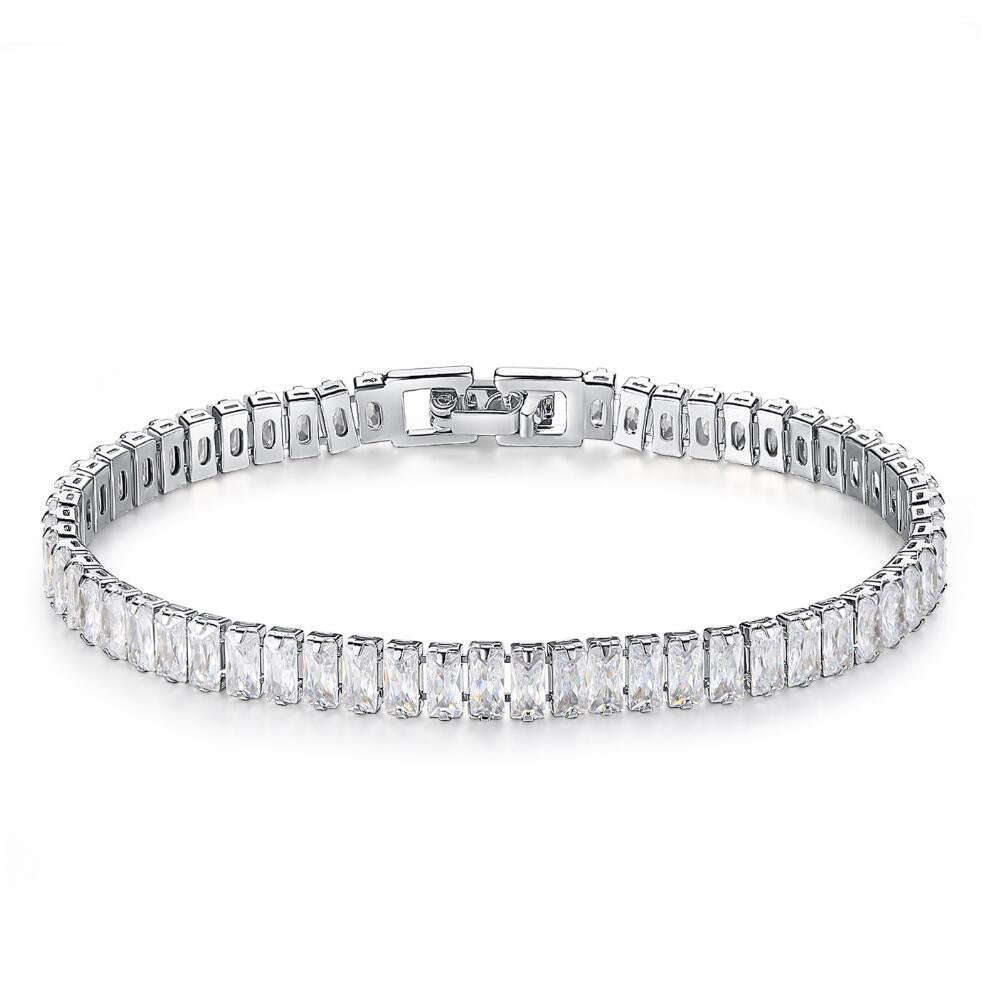 Rectangular Zirconia Tennis Bracelet 5MM