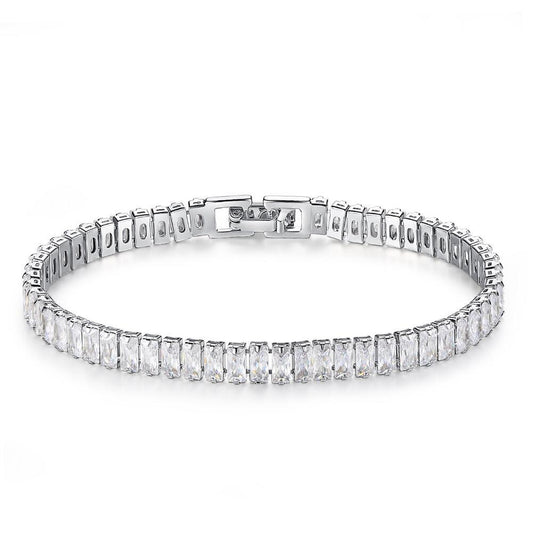 Rectangular Zirconia Tennis Bracelet 5MM