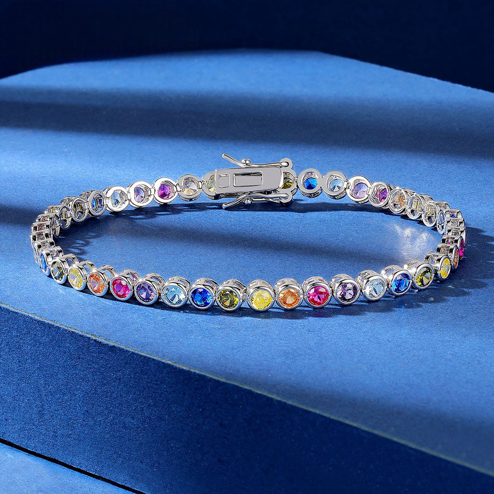 Rainbow Tennis Bracelet