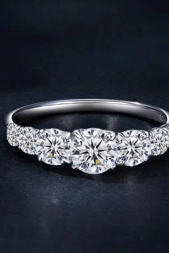 S925 Moissanite Seven Stones Ring