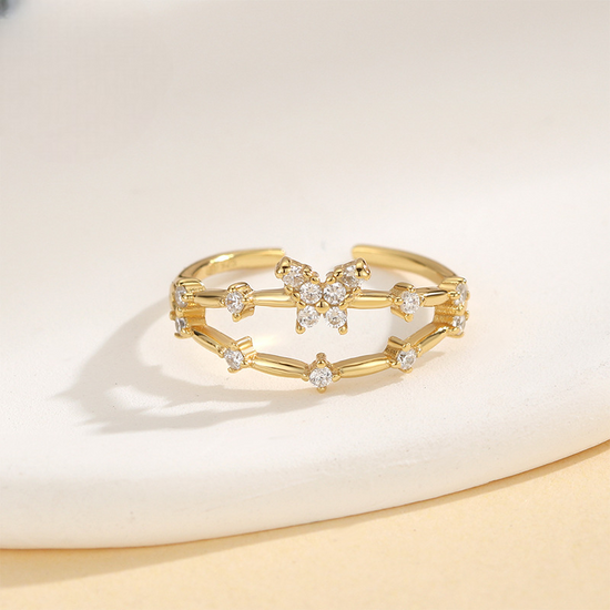 Toe Ring S925 Sterling Silver Sparkly Butterfly