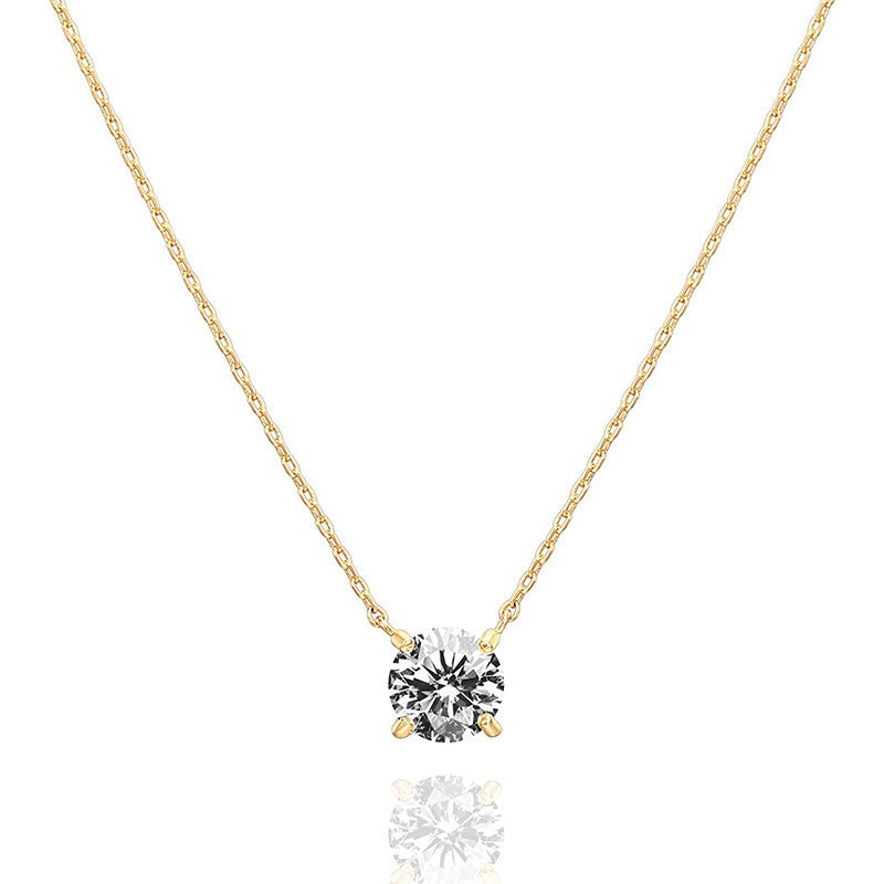 Solitaire Cubic Zirconia Necklace