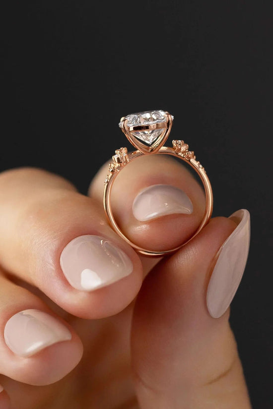 S925 Oval Zirconia Starry Ring