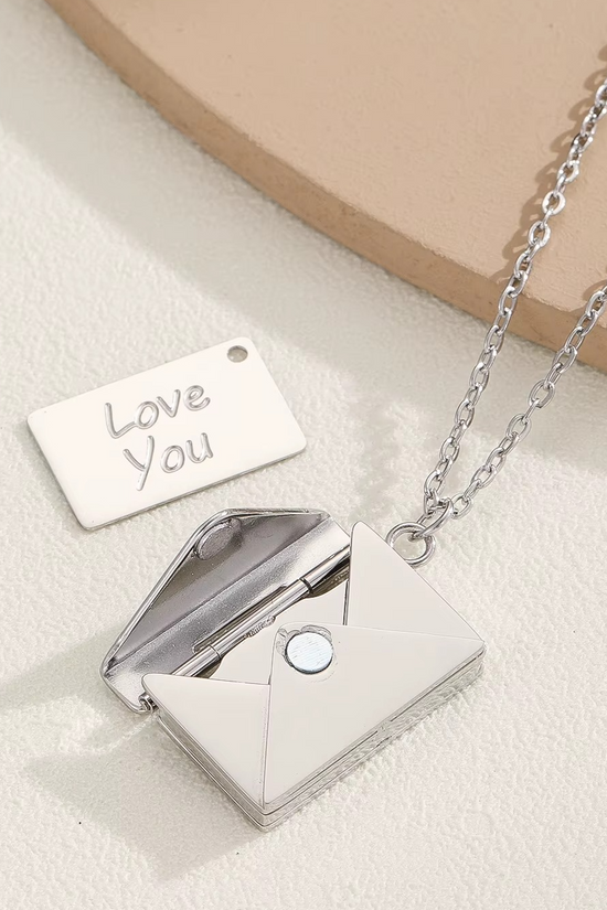 Love You Envelope Necklace