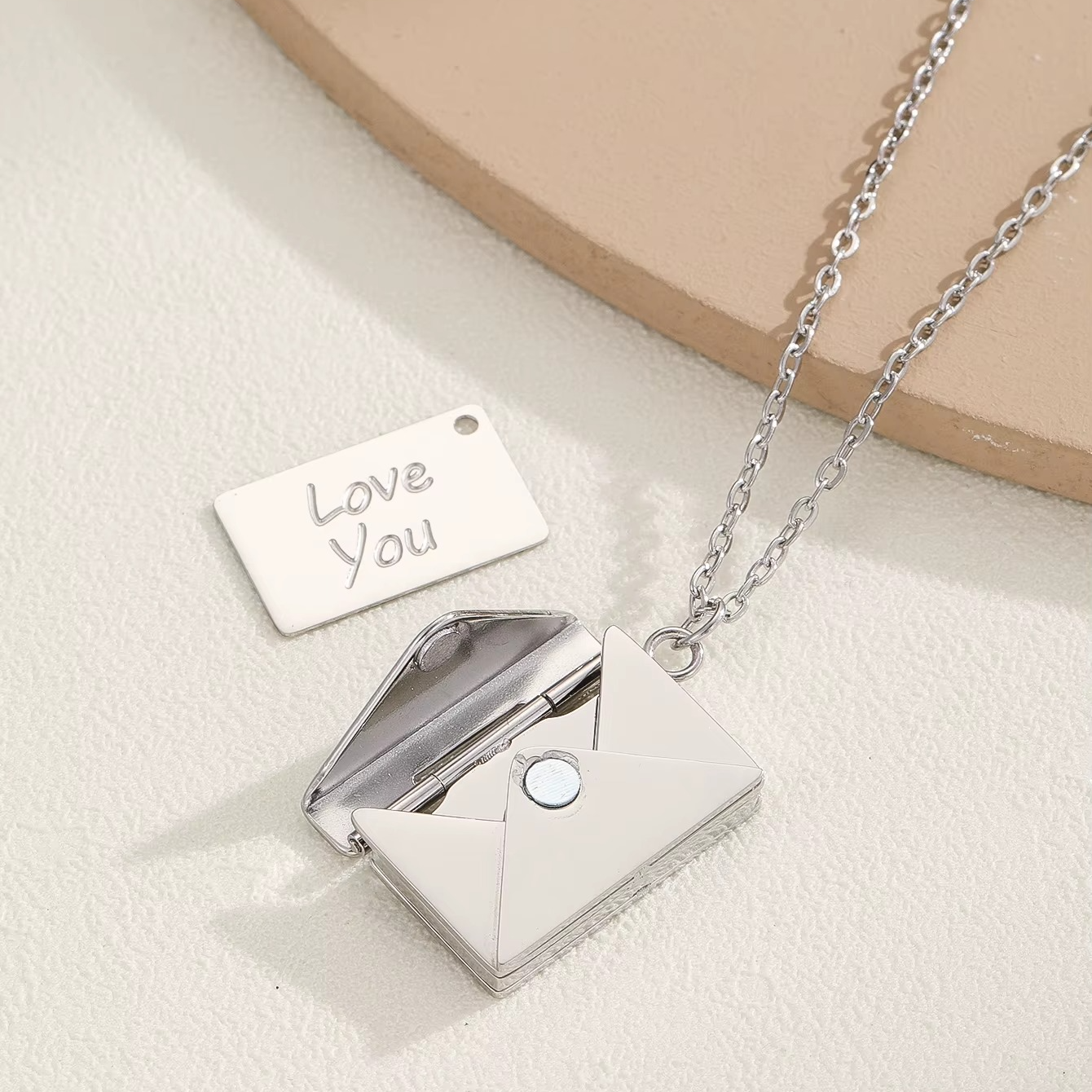 Love You Envelope Necklace
