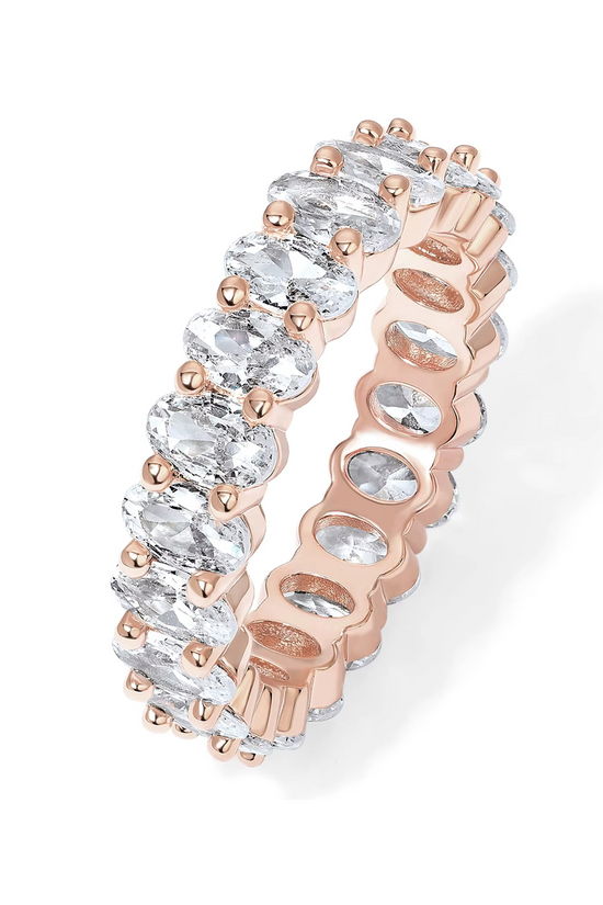 Eternity Oval Cubic Zirconia Ring
