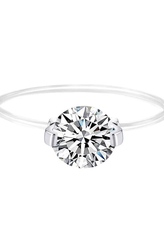 Invisible Moissanite Ring