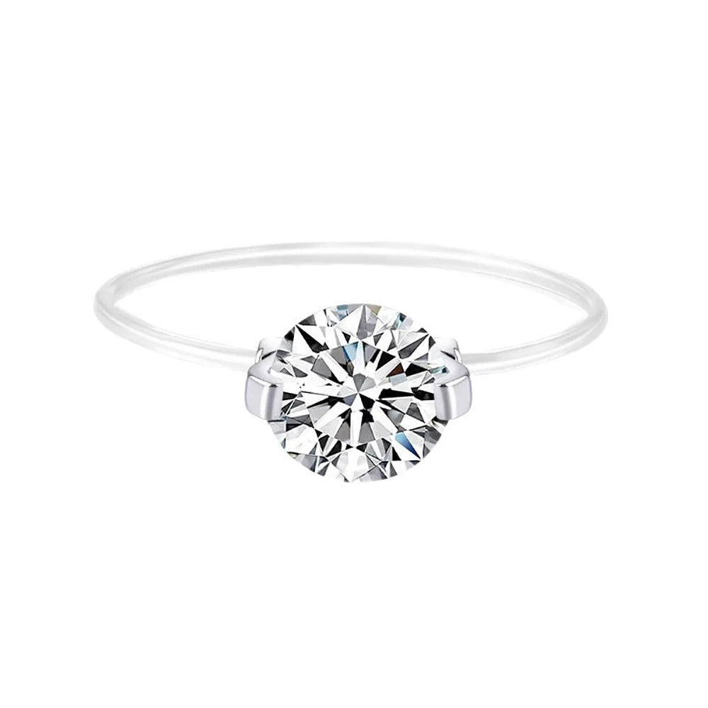Invisible Moissanite Ring