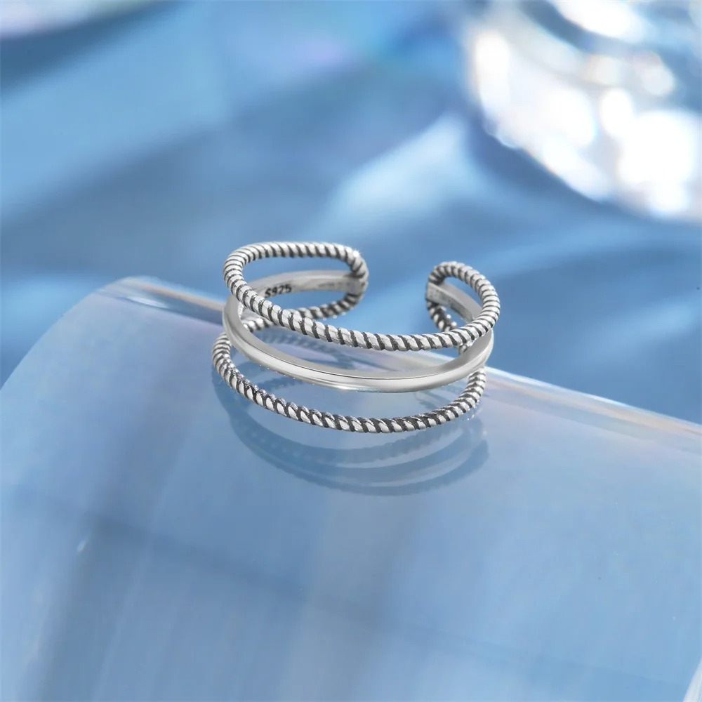 S925 Triple Band Toe Ring