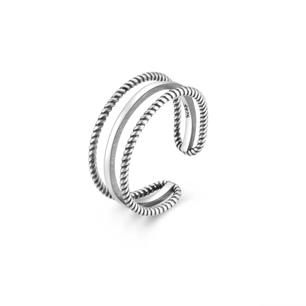 S925 Triple Band Toe Ring