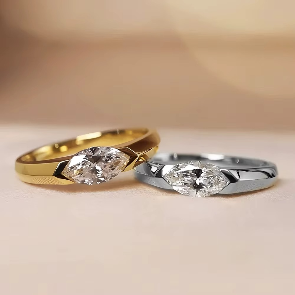 S925 Marquise Cut 1ct Moisannite Ring
