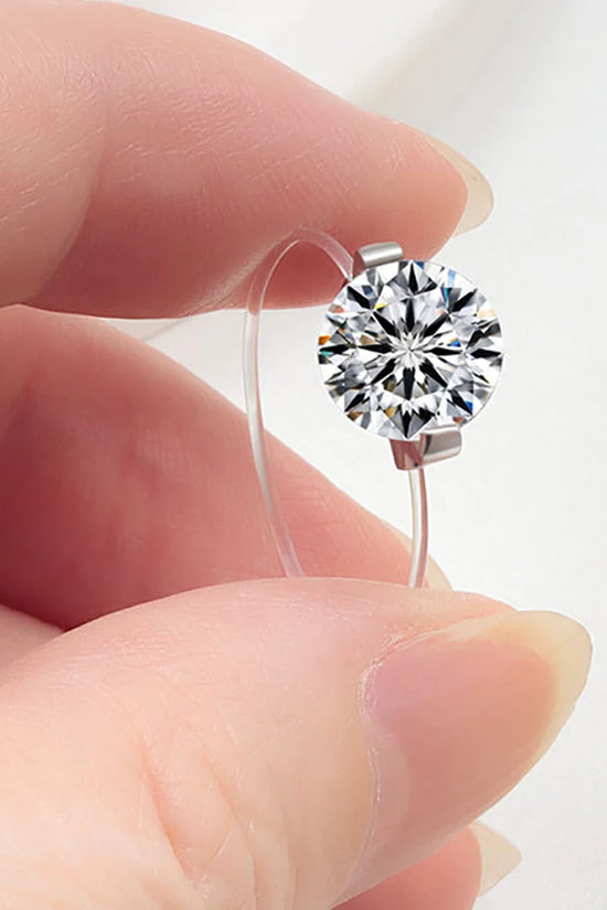 Invisible Moissanite Ring