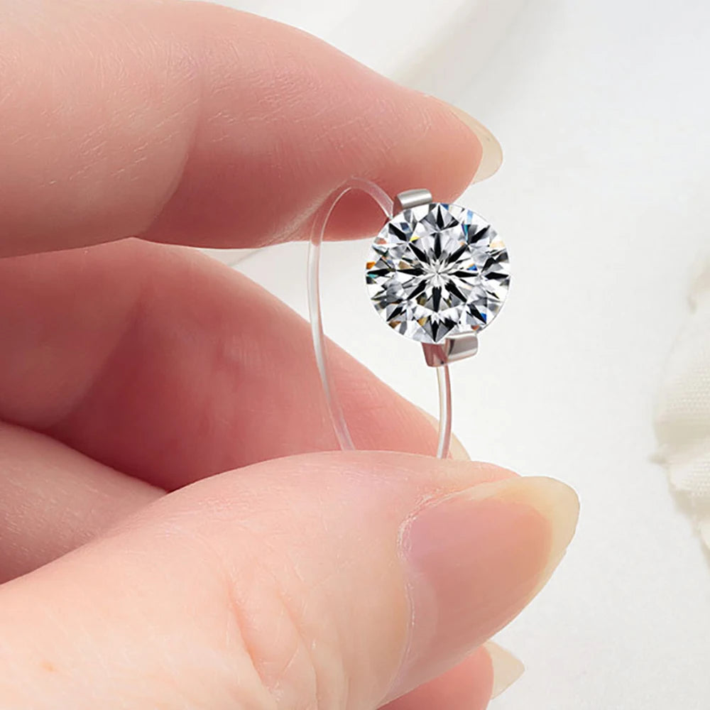 Invisible Moissanite Ring