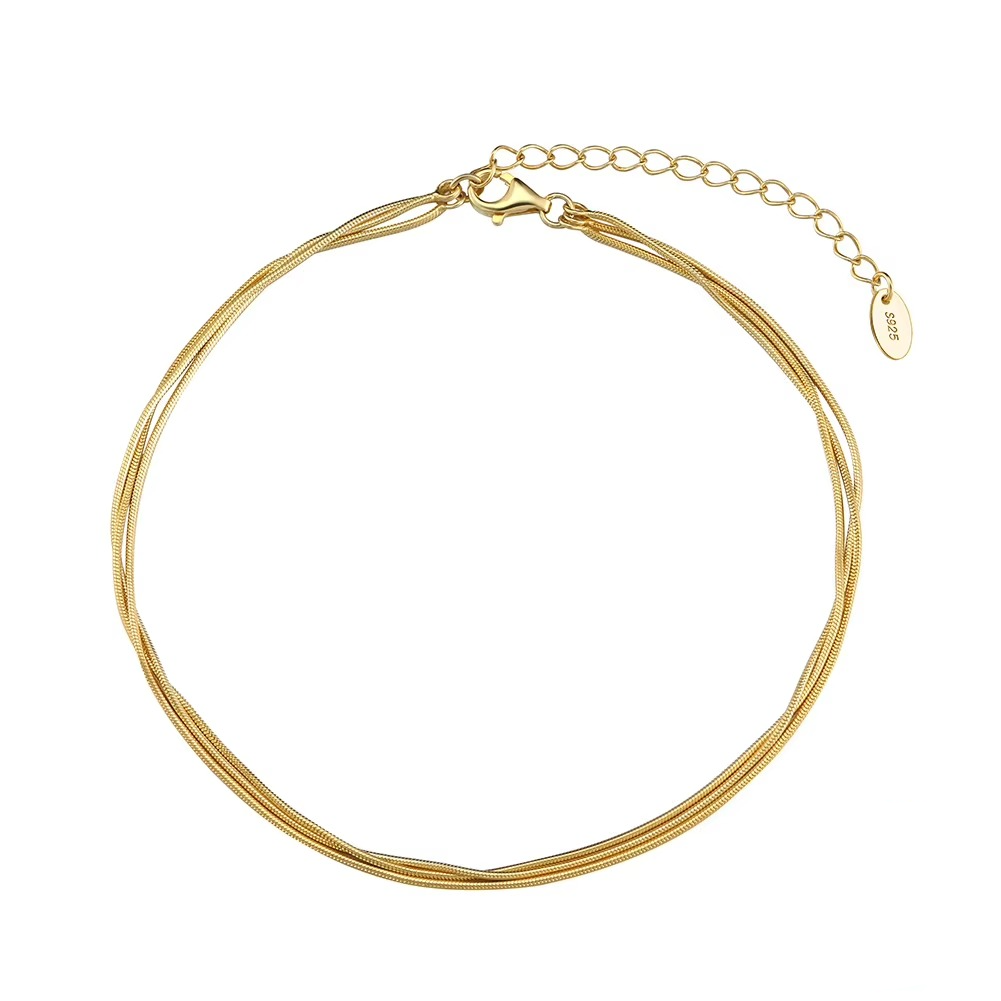 S925 Triple Layer Anklet