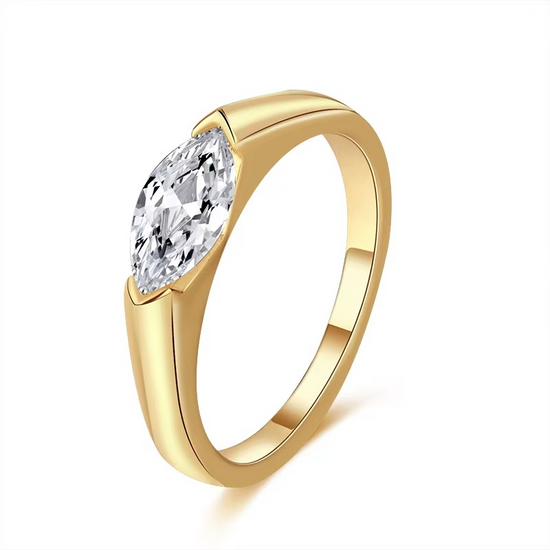 S925 Marquise Cut 1ct Moisannite Ring