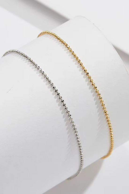 S925 Small Beads Anklet