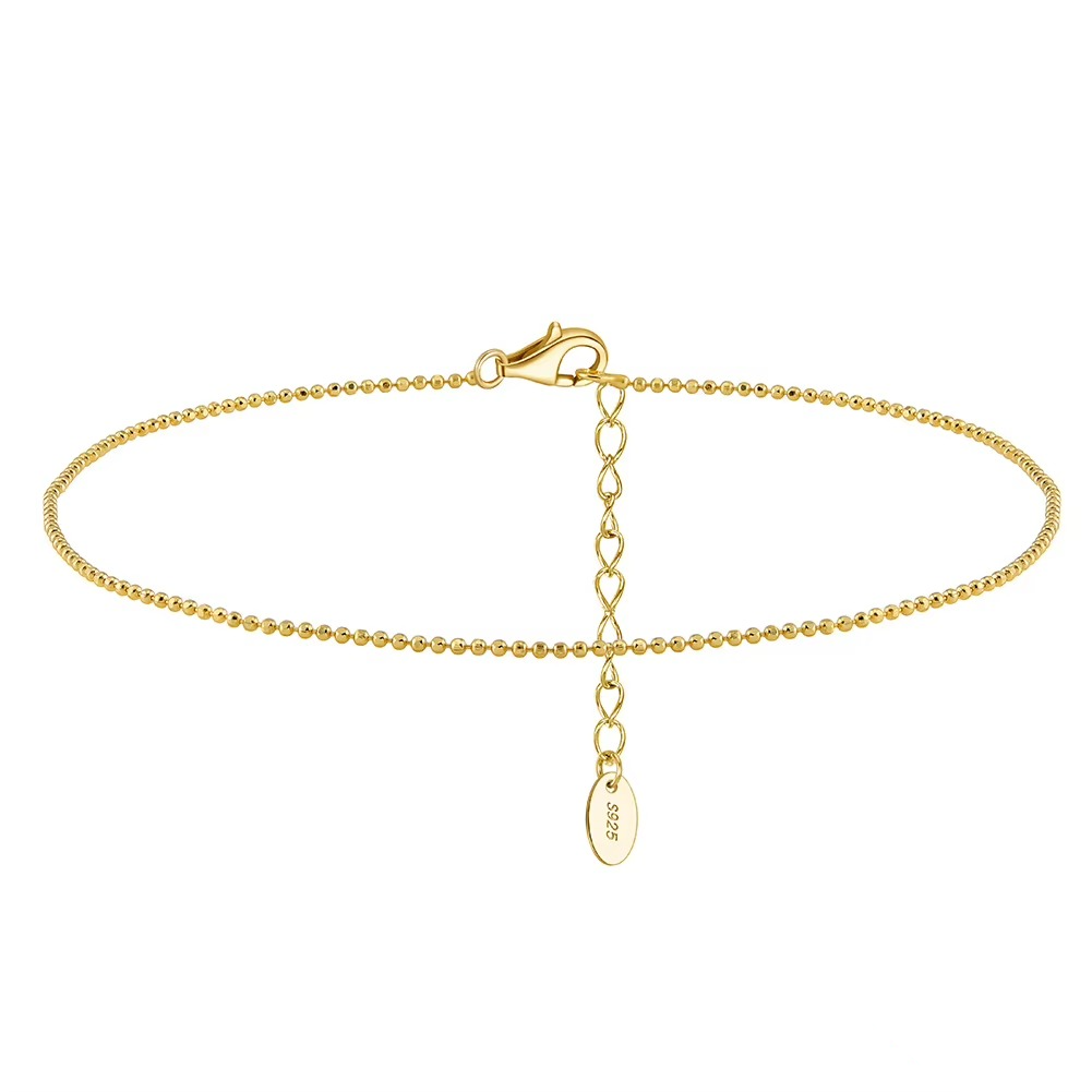 S925 Small Beads Anklet