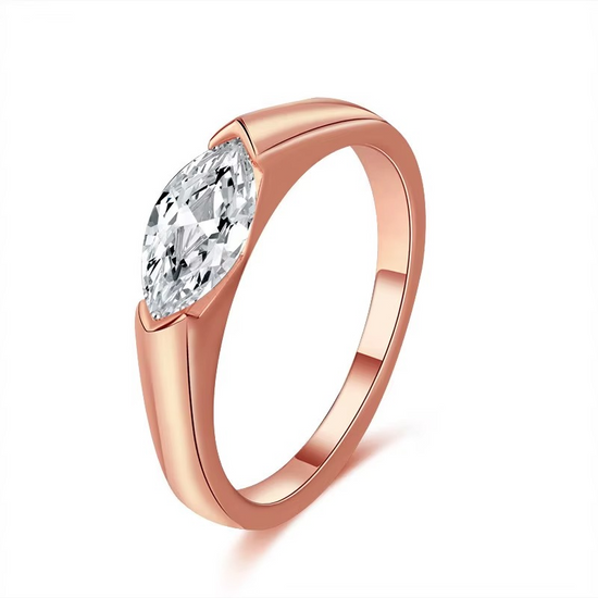S925 Marquise Cut 1ct Moisannite Ring