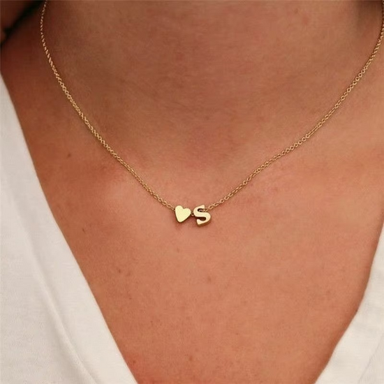 Initials Heart Necklace