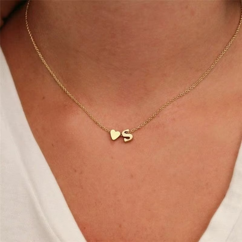Initials Heart Necklace