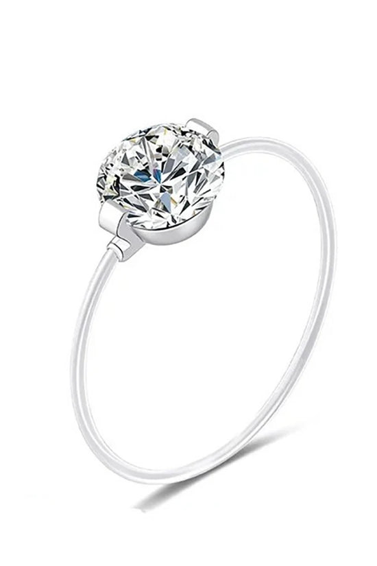 Invisible Moissanite Ring