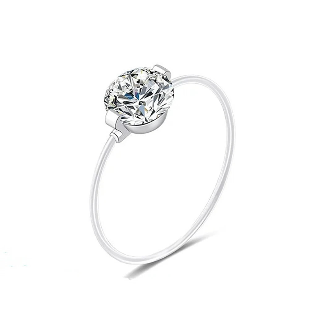 Invisible Moissanite Ring
