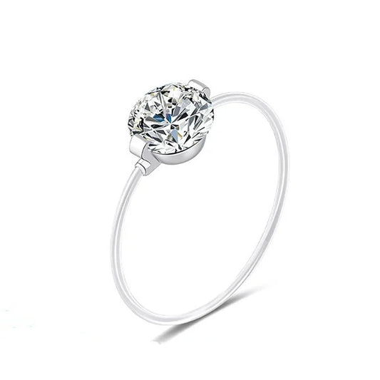Invisible Moissanite Ring