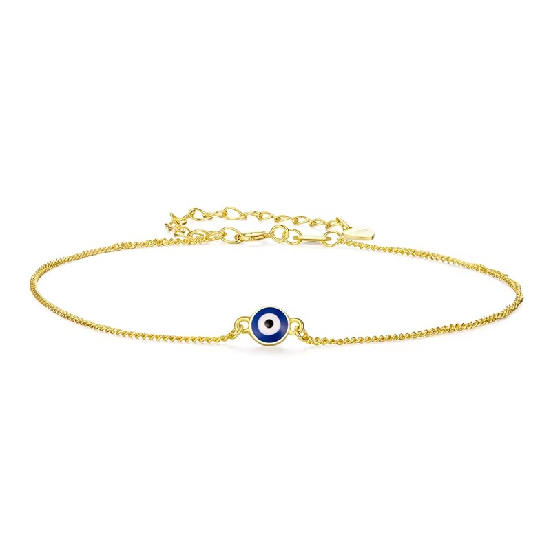 S925 Evil Eye Anklet