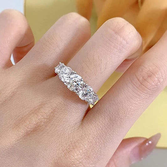 S925 Moissanite Seven Stones Ring